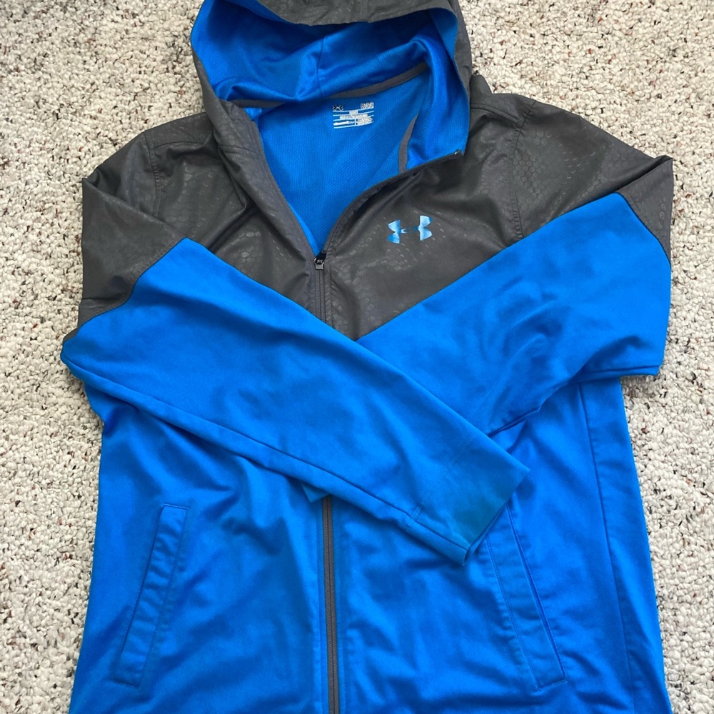 🔥🔥Under Armour Blue and Gray Hoodie jacket